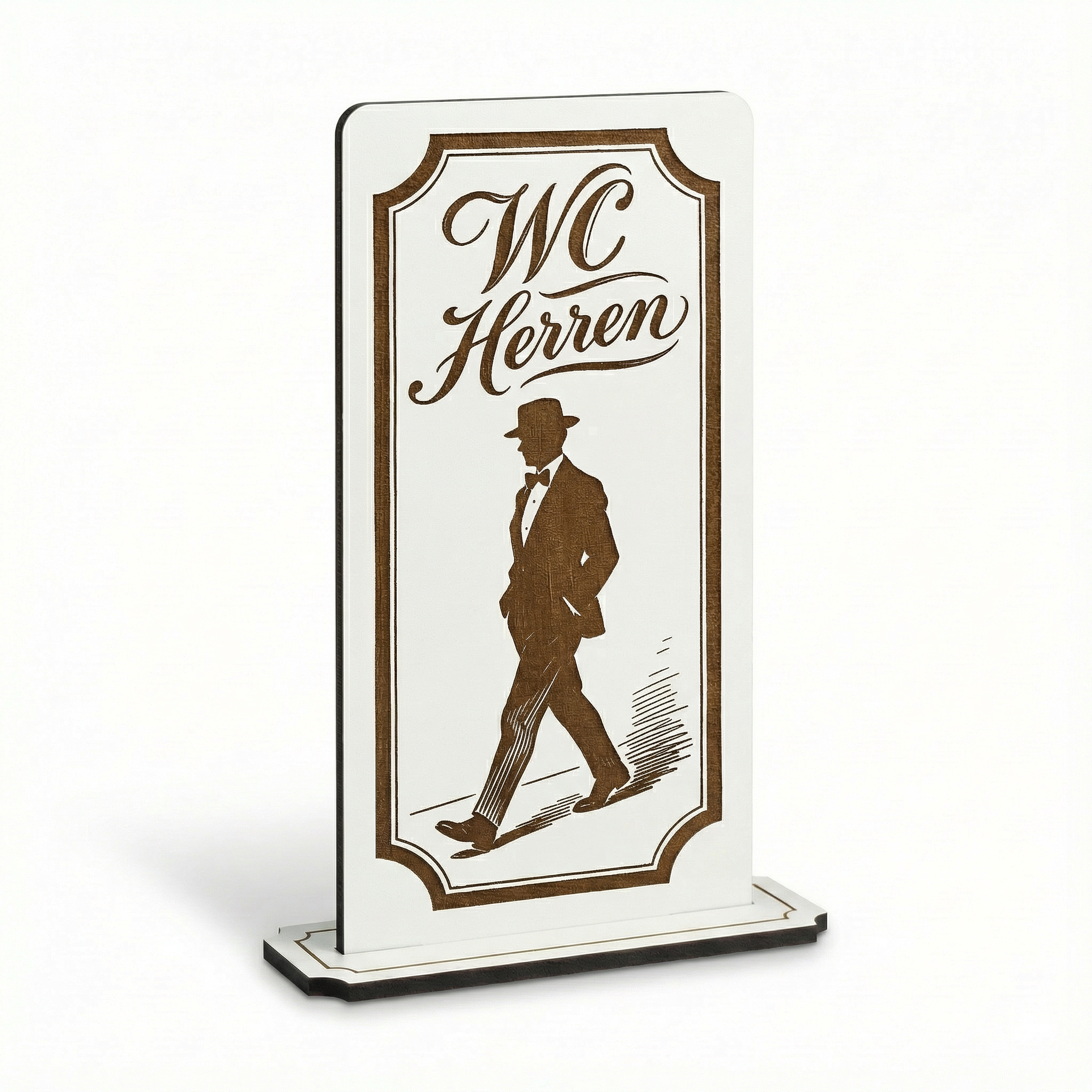 Aufsteller Schild „WC Herren“ – Tischaufsteller 10x20 cm inkl. Standfuß