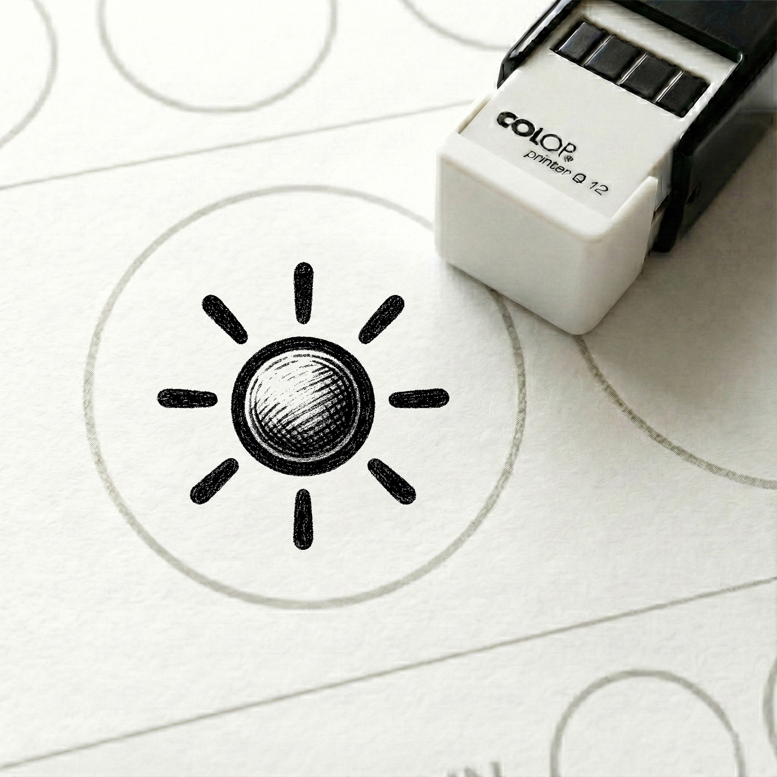 Bonusstempel Sonne 10x10 mm – Bonuskartenstempel für Solarium Sonnenstudio Wellnesscenter Beauty-Studio