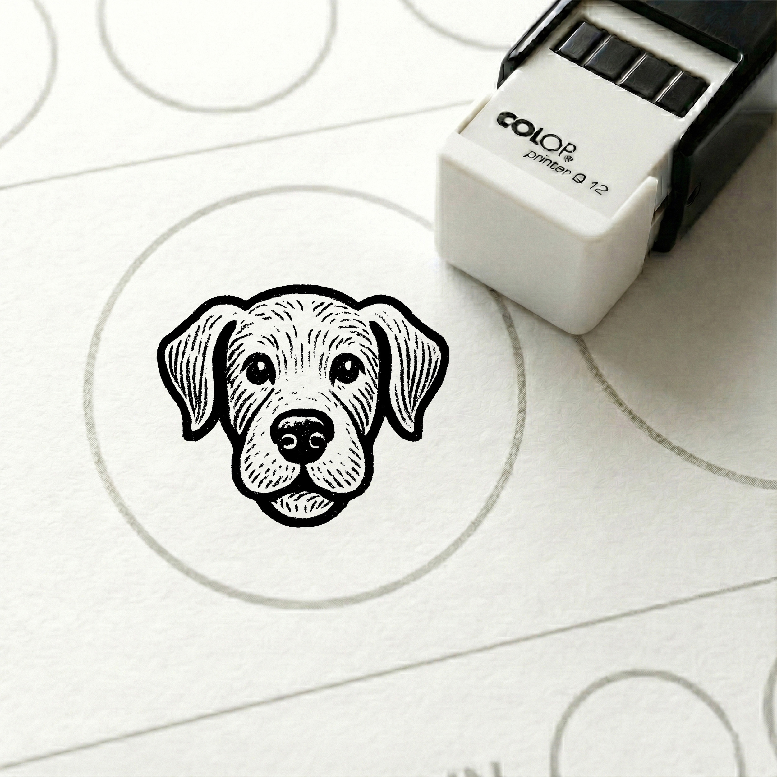 Bonusstempel Hund 10x10 mm – Bonuskartenstempel für Tierpension Hundehotel Tiersitter Haustierbetreuung