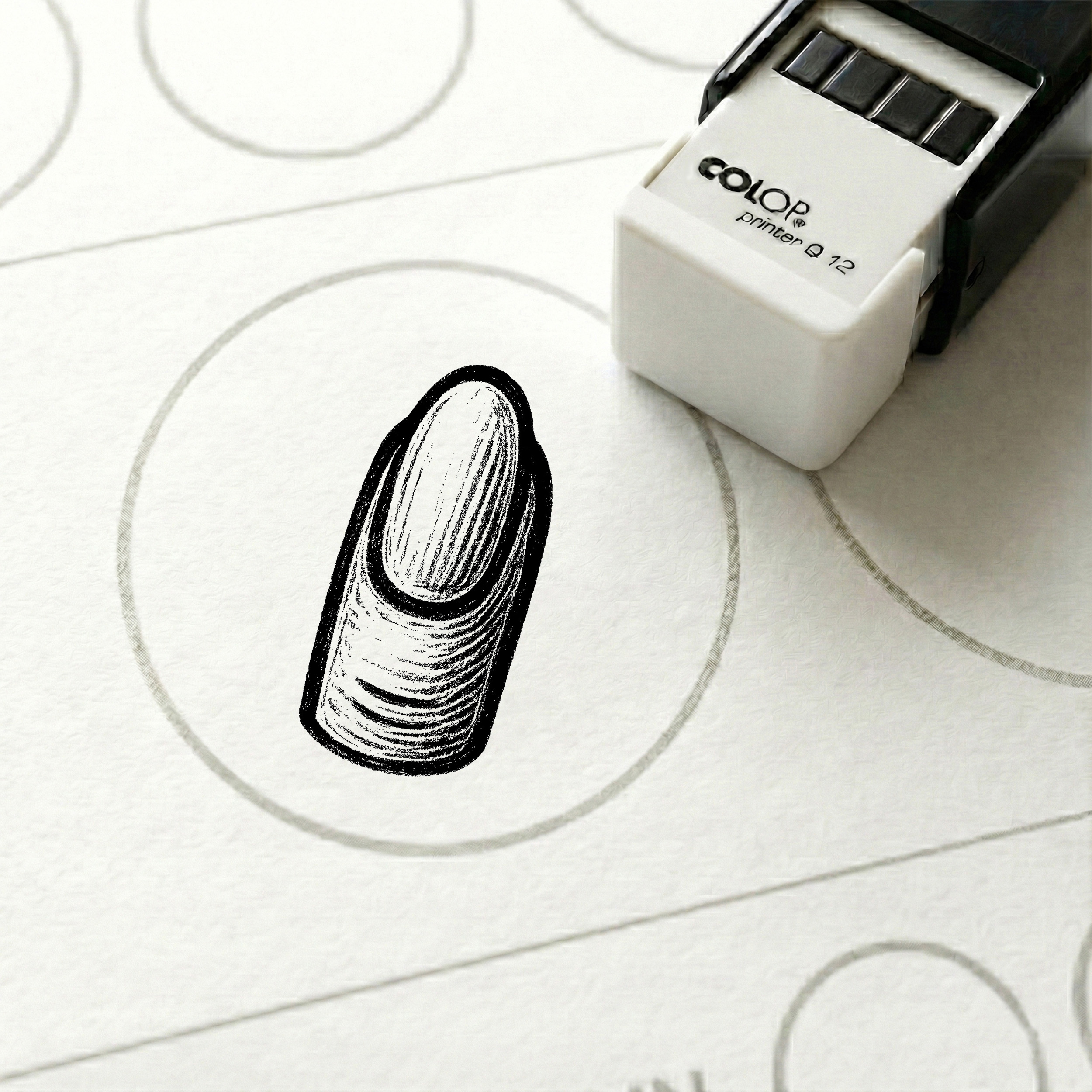 Bonusstempel Fingernagel 10x10 mm – Bonuskartenstempel für Nagelstudio Naildesign Beauty-Lounge Kosmetikstudio